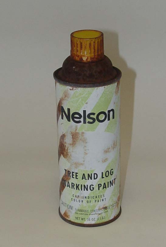 Spray-paint can used in the late 1950's to mark the watershed boundary of Bar M and Woods Canyon