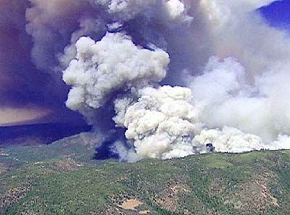 Smoke from the fire could be seen from space.