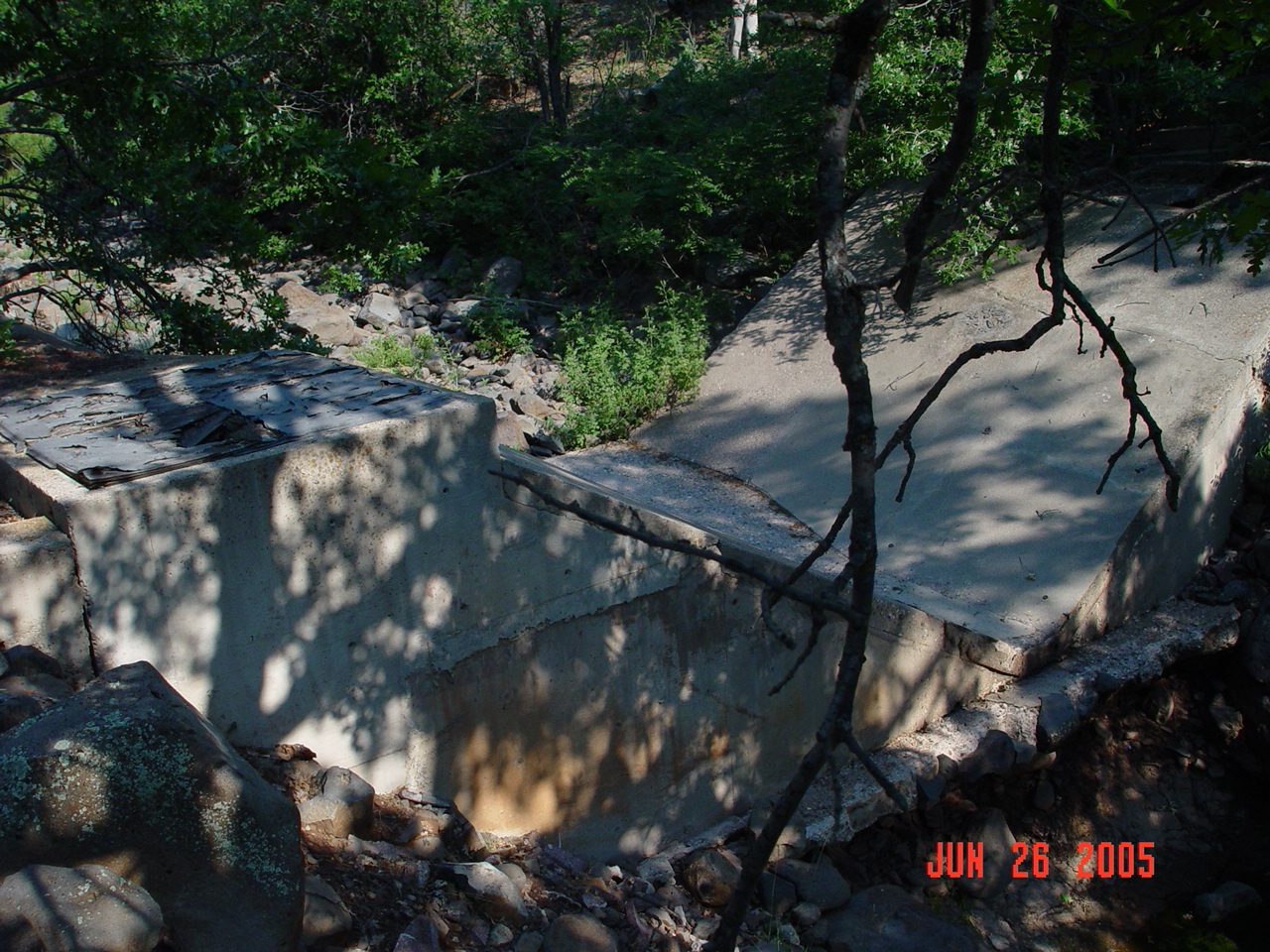 The structures of the Watershed 7 gauging station are in the worst shape of any of the original 20 gauged watersheds.