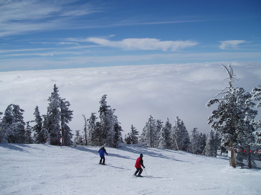 Skiing down Ridge at AZ Snowbowl