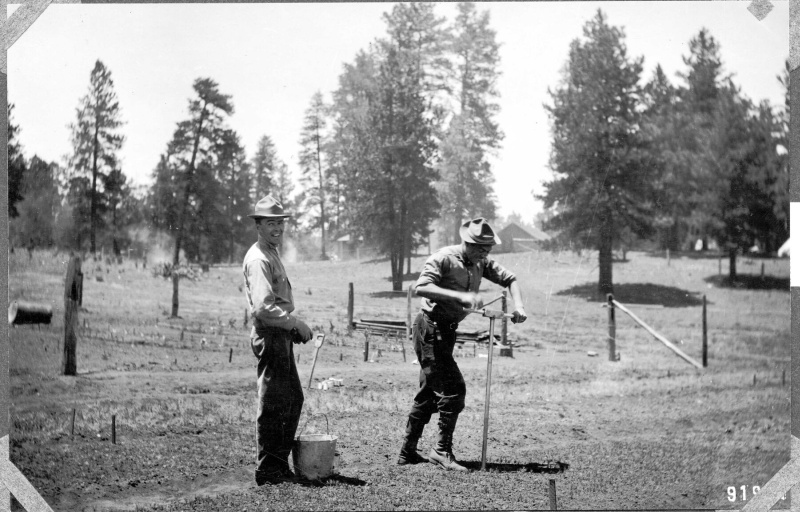 Taking soil samples