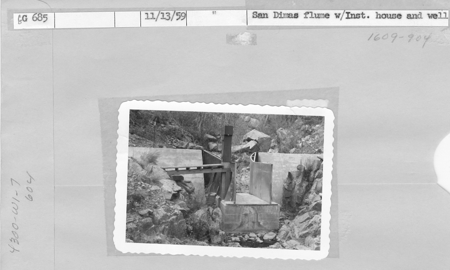 San Dimas flume w/inst. house and well