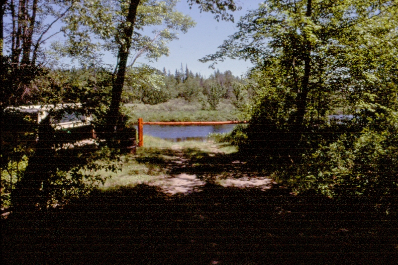 Gate across the road near Blackman Stream, vehicle, 1970s or 1980s