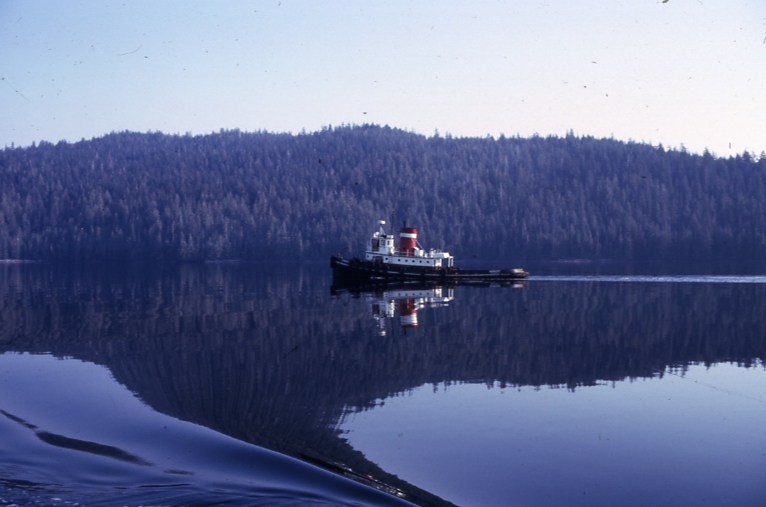 Tugboat under way