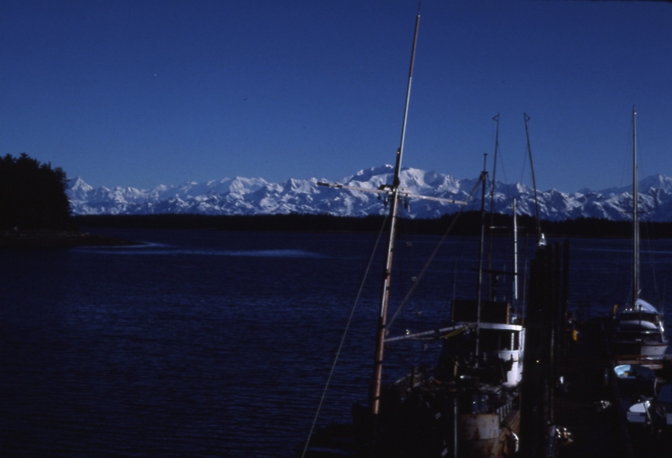 St Elias range from boat Hbr Yakutat 7/26/76