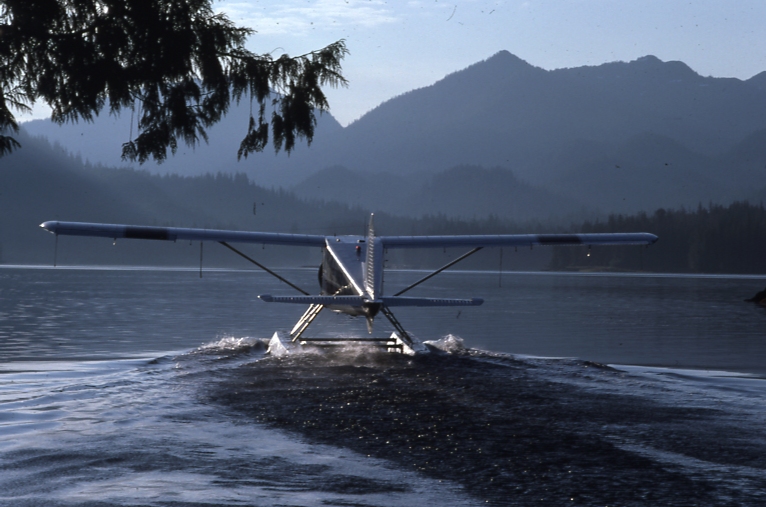 Beaver taking off Virgin Bay ; Traitors cove