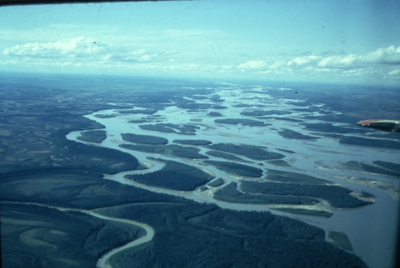 Yukon river looking west taken between circle and ft Yukon