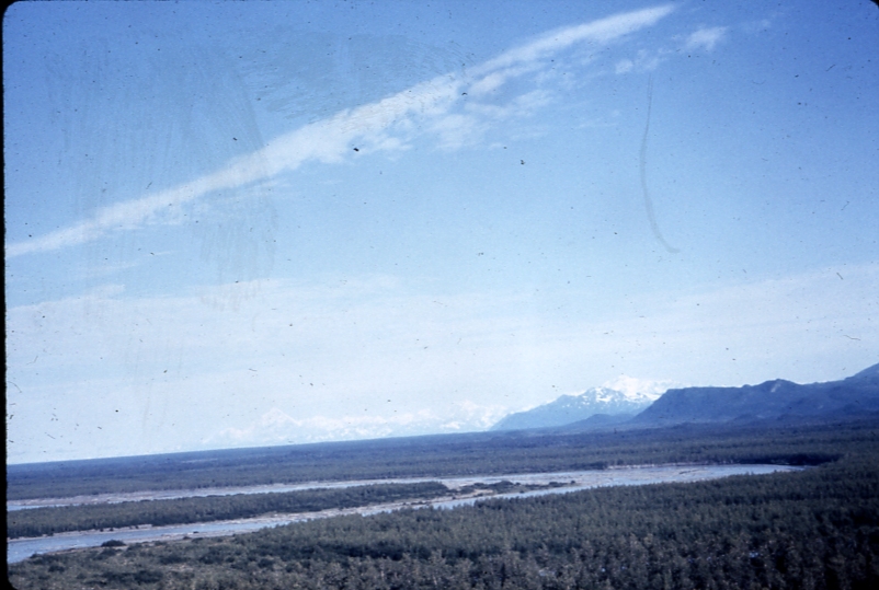 St Elias range Yakutat plains in foreground