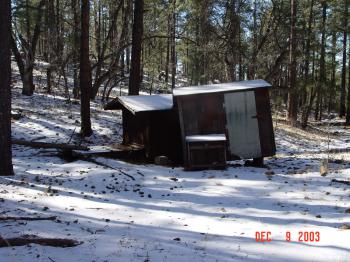 Sub-Watershed 87: The empty storage shed has been knocked off its foundation, by a previous flood event