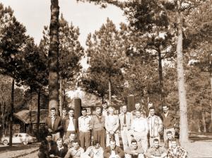 Students and faculty from the University of Michigan on field tour of the Crossett Experimental Forest.