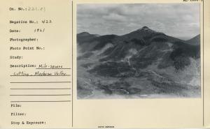 Mile-square cutting. Maybeso Valley.