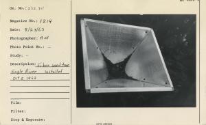 Fiber seed trap, Eagle River. Installed Oct. 5, 1962.