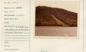 Landslide in 1930. Cutting at south end of Wrangell Narrows.