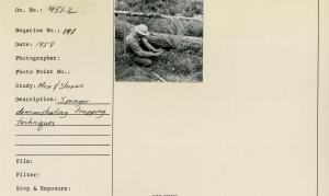 Springer demonstrating trapping techniques.