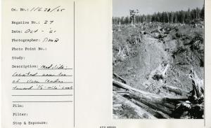Mudslide: located near toe of slope leading toward "1/2 - mile" creek.