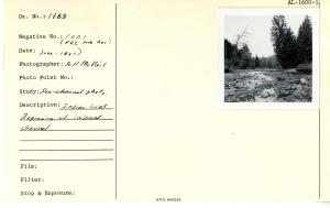 Indian Creek. Beginning of improved channel.  (Fisheries Research Institute prob. has)