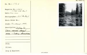 Indian Creek. Upper improved channel area - looking downstream.  (Fisheries Research Institute prob. has)