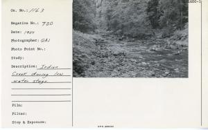 Indian Creek during low water stage.
