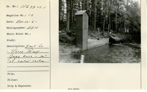 East Creek - Young Bay. Gage house & part of control section.