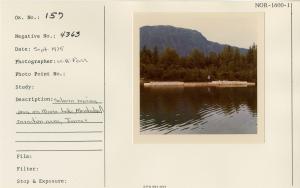 Salmon rearing pen on Moose Lake, Mendenhall Glacier Recreation Area, Juneau.