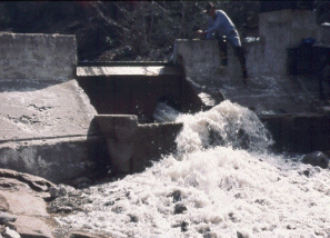 Spring runoff at Sierra Ancha Weir