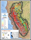 Central California - Perennial stream temperature map