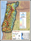 Oregon Coast - Perennial stream temperature map