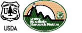 Links to USDA, Forest Service, and Rocky Mountain Research Station
