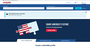 "Thumbnail of the USAJobs.gov webpage"