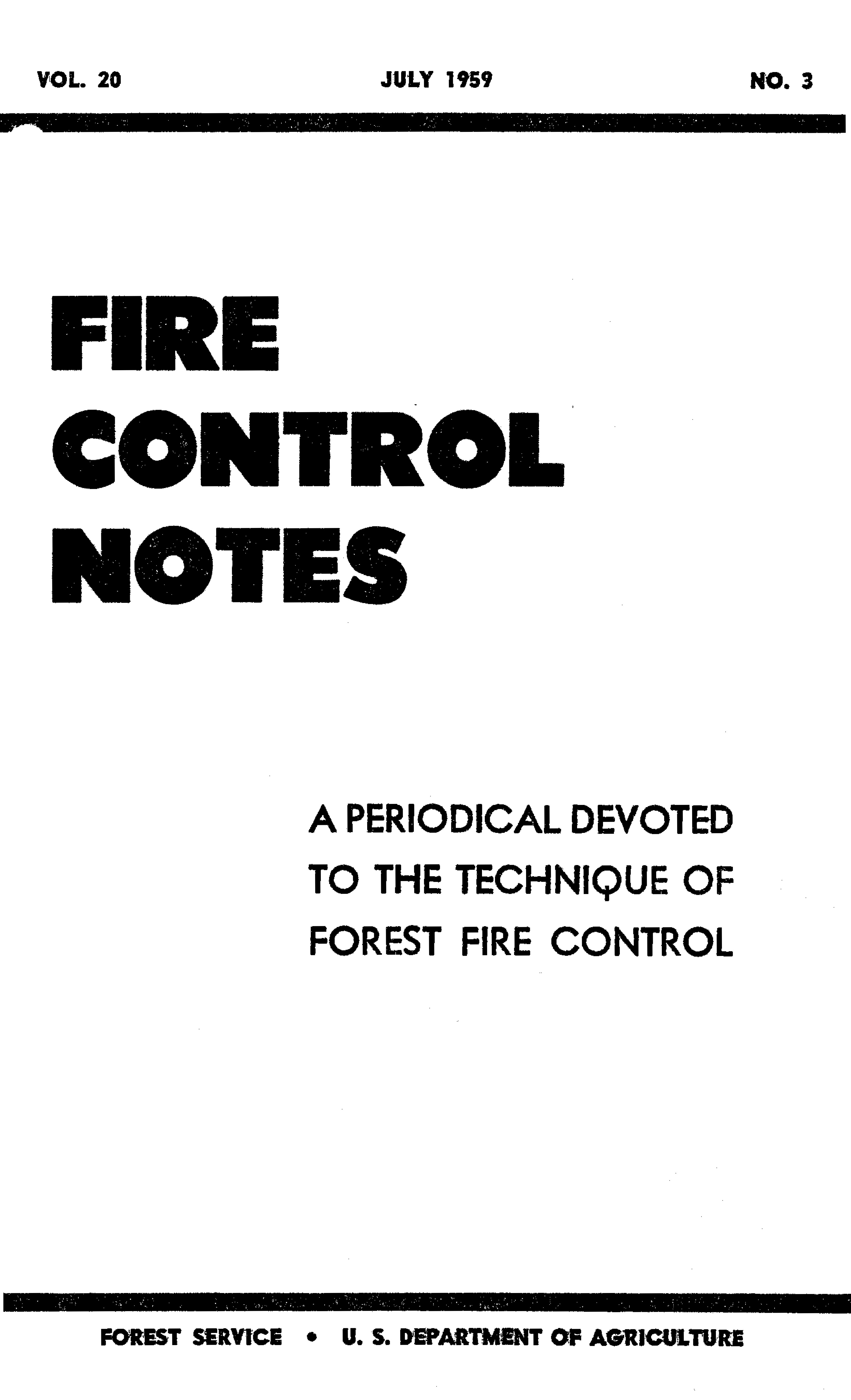 Cover of Fire Management Today Volume 20, Issue 03