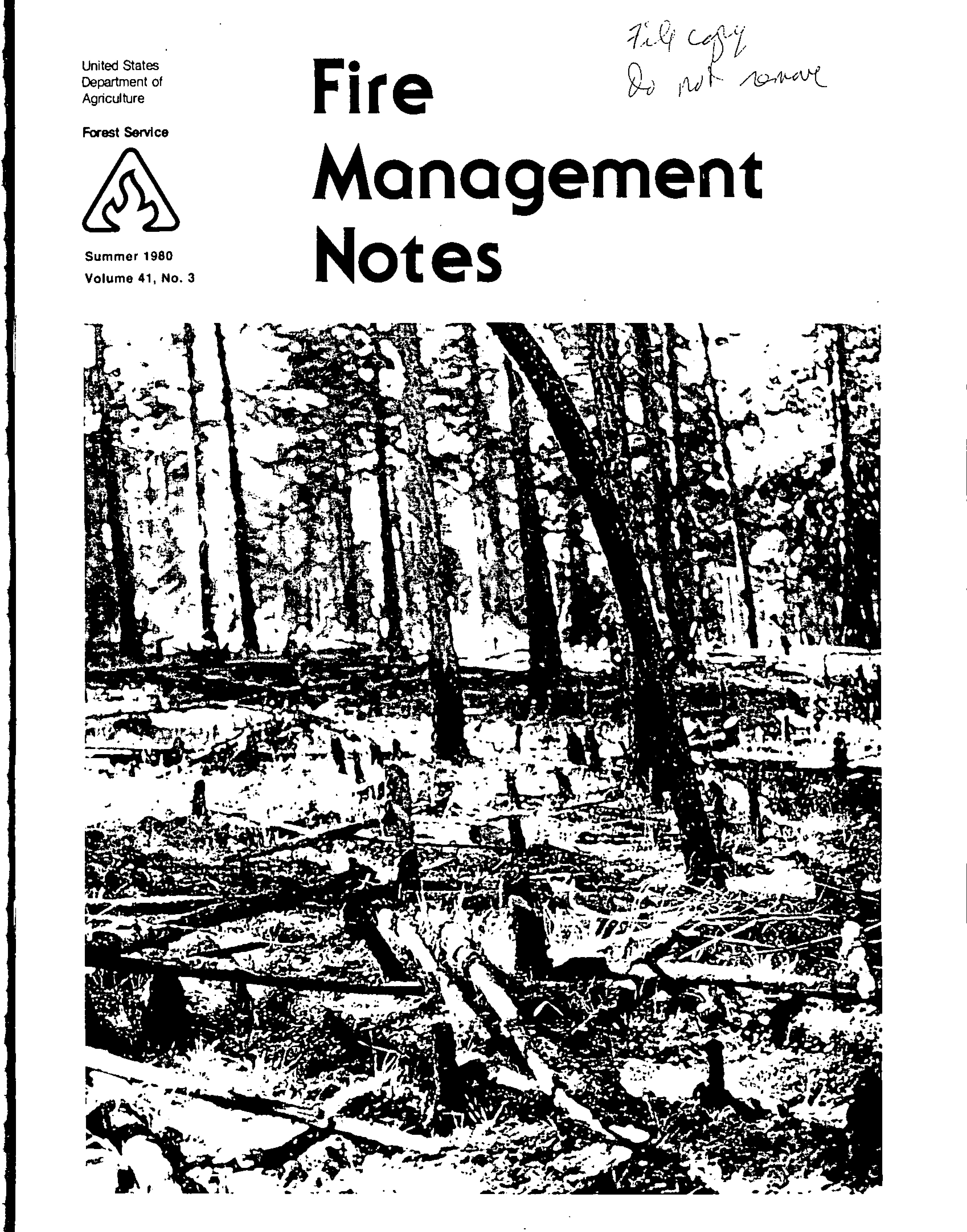 Cover of Fire Management Today Volume 41, Issue 03