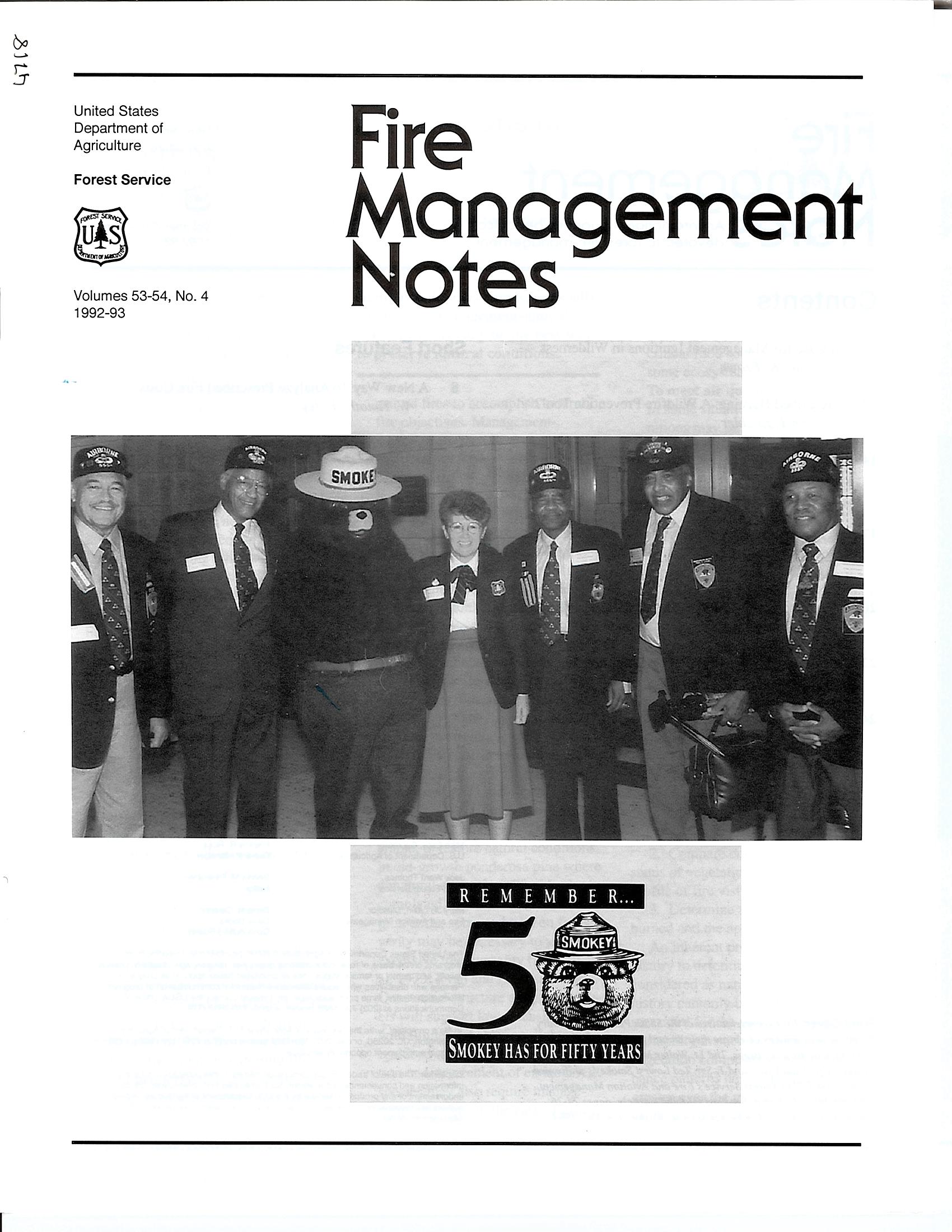 Cover of Fire Management Today Volume 53-54, Issue 04