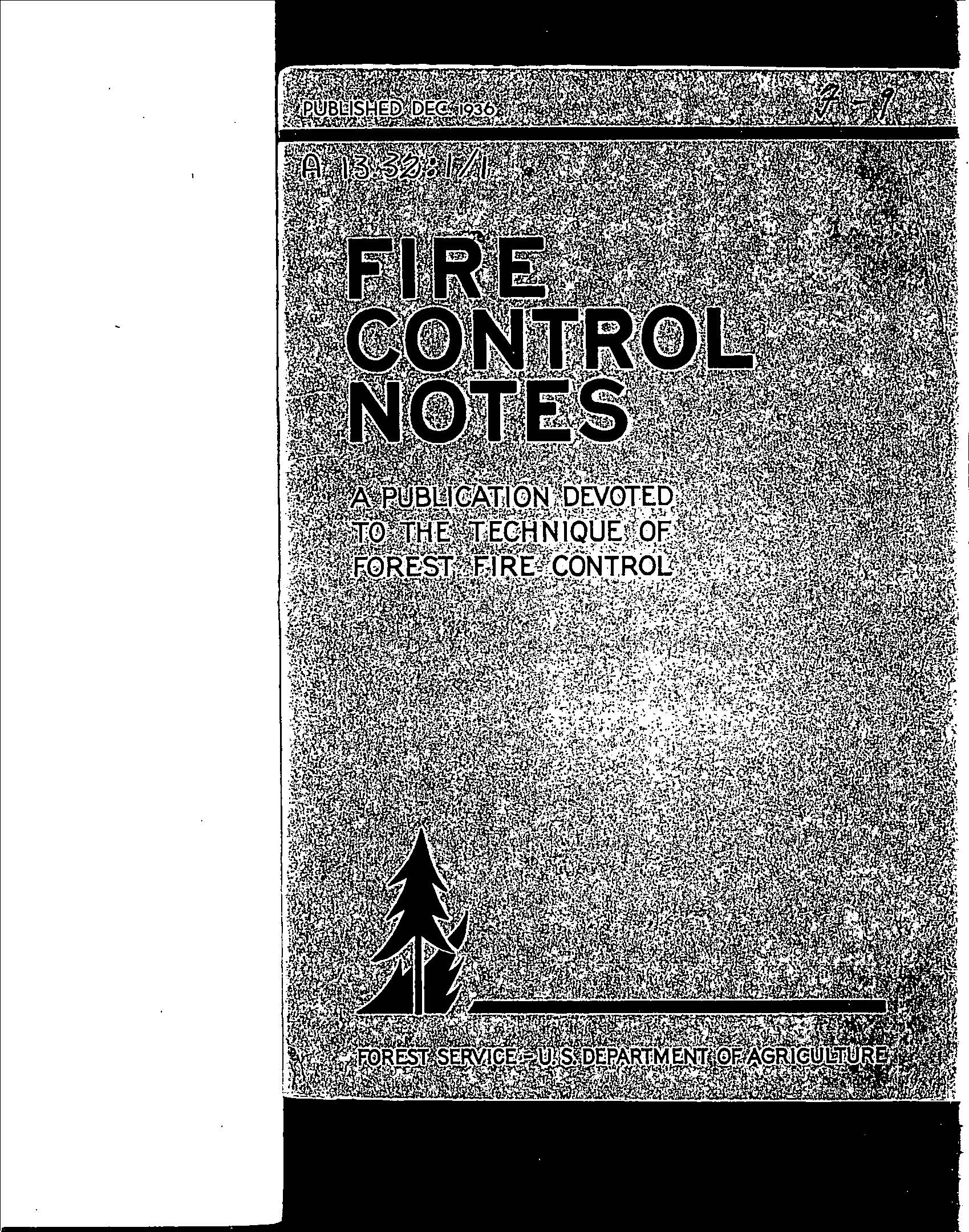 Cover of Fire Management Today Volume 01, Issue 01