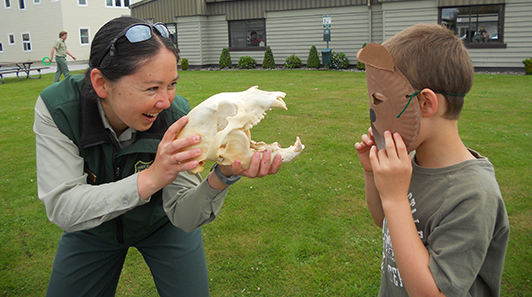Corree Seward Delabrue A photo of Corree Seward Delabrue holding an animal skull