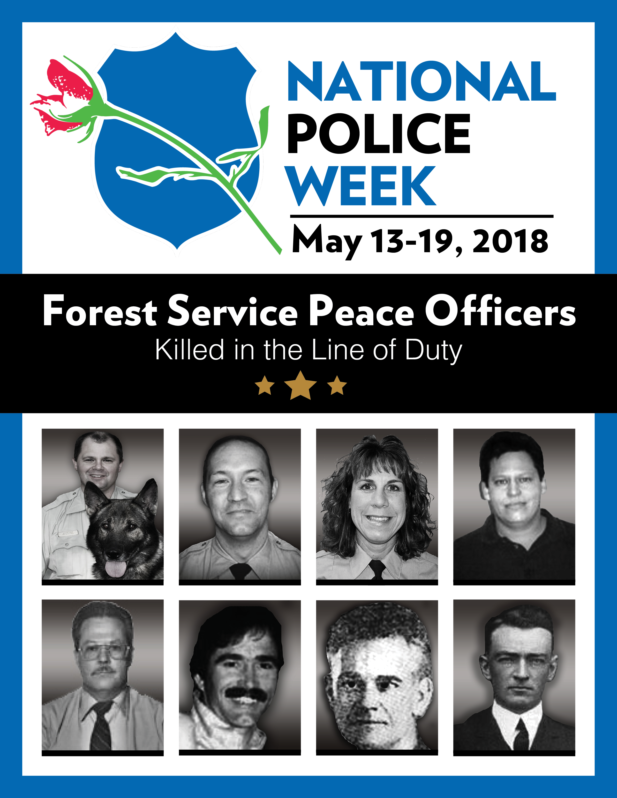 Photos of law enforcement officers killed in the line of duty.