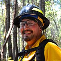 Frank Lake on a research prescribed burn