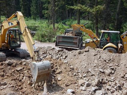 Anaconda Job Corps heavy equpiment operator students help improve the