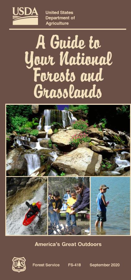 Cover of a brochure, Guide to Your National Forests and Grasslands