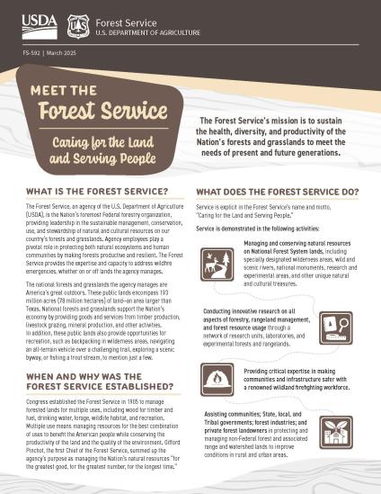 cover of a publication titled "Meet the Forest Service"