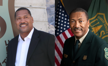 Side by side images: Homer Wilkes and Randy Moore.