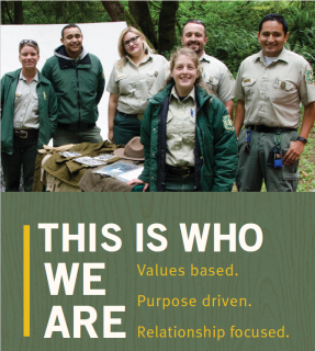 Cover of TIWWA Booklet. Six FS employees smiling.