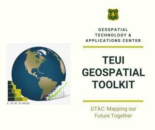 TEUI Geospatial Toolkit Logo - Earth with data symbols