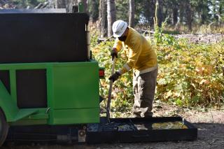 Mobile biochar system.