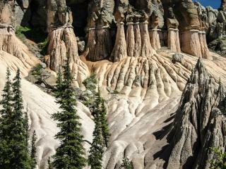 A photo of the The Wheeler Geologic Area on the Rio Grande National Forest.