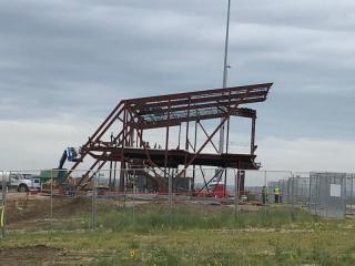 Metal frame work for a soon to be built building
