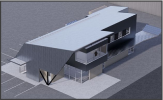 Concept of a building (computer rendered)