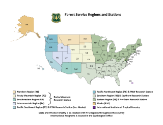 Map of Forest Service Regions