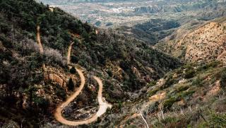 Scenic view of a trail going through the Angeles NF.