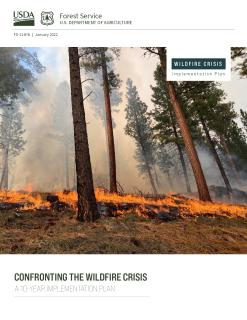 Cover from Confronting the Wildfire Crisis publication. 