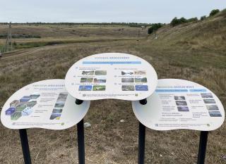 Interpretive signs in Moldova provide environmental education.